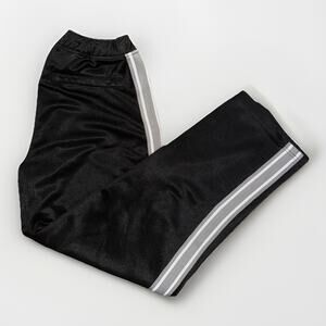 Urban Outfitters Black Striped Track Pants Medium 34x30 Pleated Retro Y2K